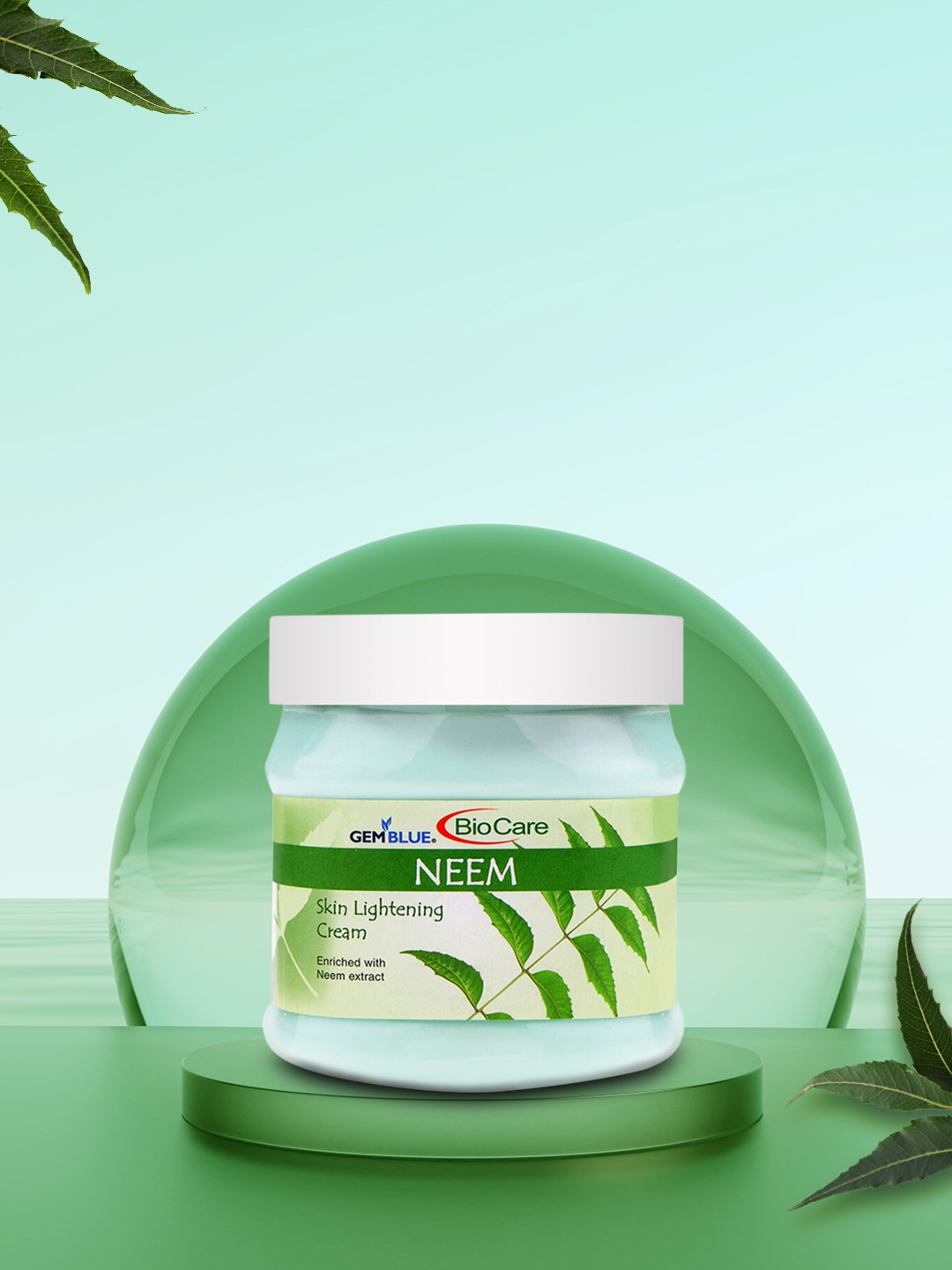 

GEMBLUE BioCare Neem Skin Lightening Face & Body Cream 500 ml, Green