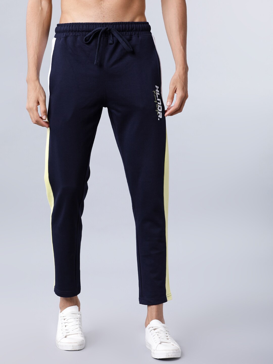 

HIGHLANDER Men Navy Blue Solid Slim-Fit Track Pants