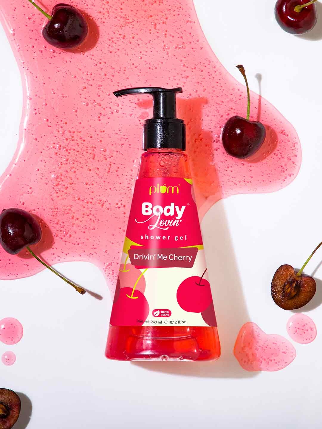 

Plum BodyLovin Drivin Me Cherry Shower Gel 240 ml, Red