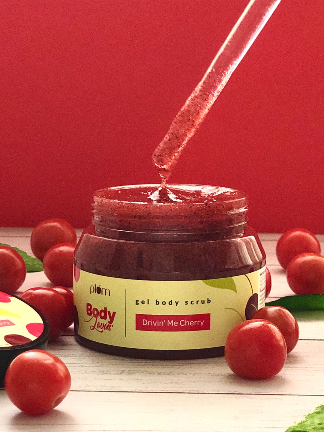 

Plum BodyLovin' Drivin' Me Cherry Gel Body Scrub - 200 g, Red