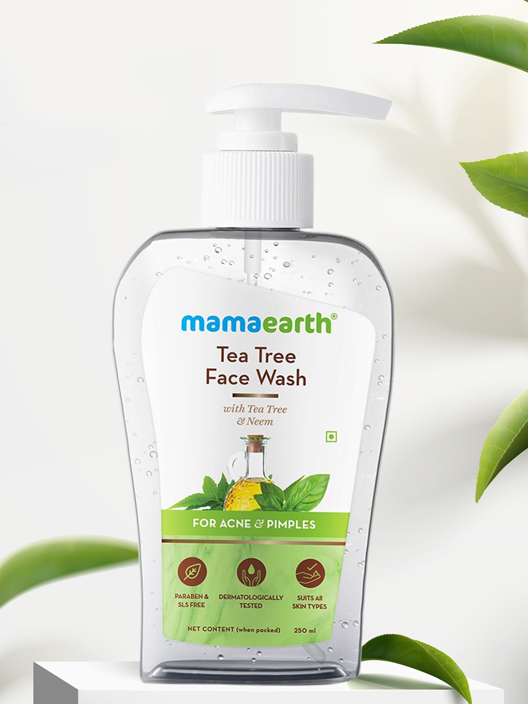 

Mamaearth Tea Tree Face Wash with Neem for Acne & Pimples - 250 ml, Yellow