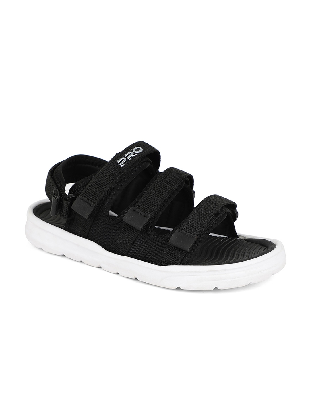 

Khadims Men Black Comfort Leather Sandals