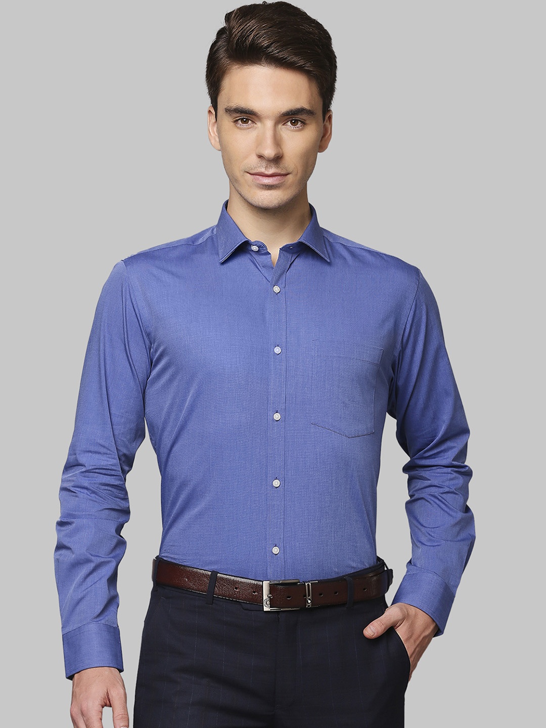 

Park Avenue Men Blue Slim Fit Formal Shirt