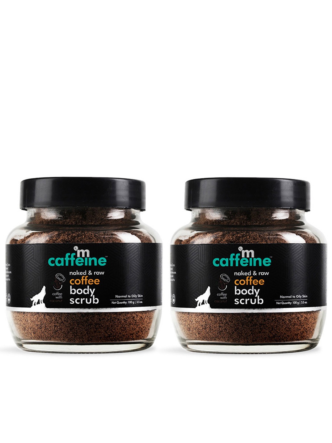 

MCaffeine Sustainable Coffee Body Scrub - Set of 2 100 g Each, Brown