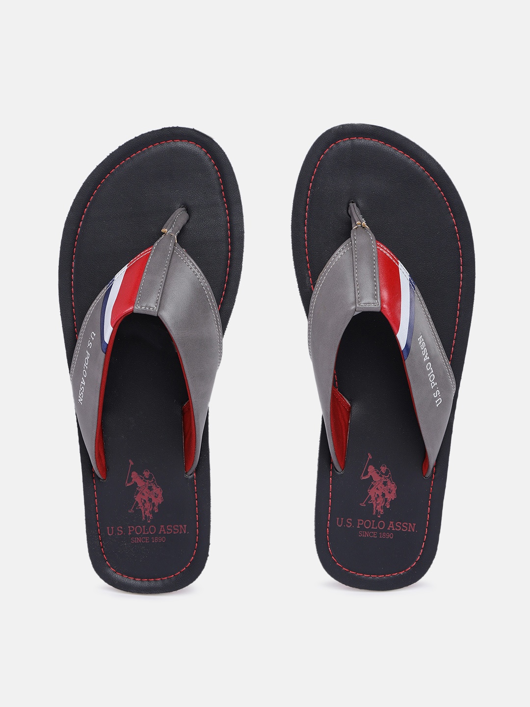 

U.S. Polo Assn. Men Thong Flip-Flops, Black