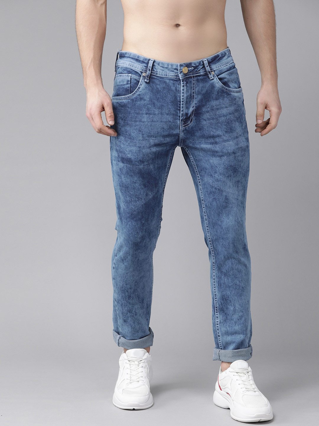 

The Roadster Lifestyle Co Men Blue Skinny Fit Mid-Rise Clean Look Stretchable Jeans