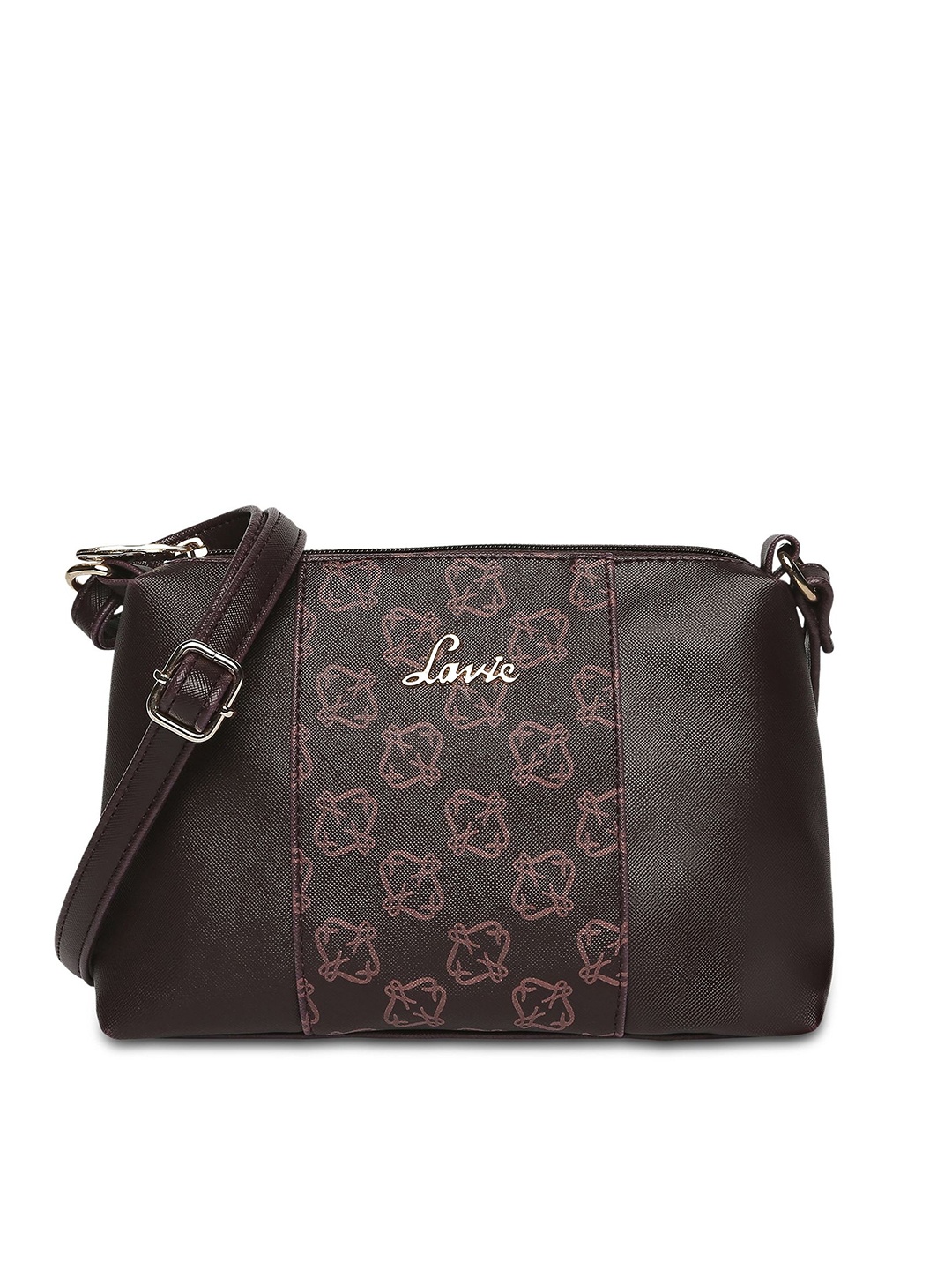 

Lavie Women Burgundy Printed Mono Sling Bag