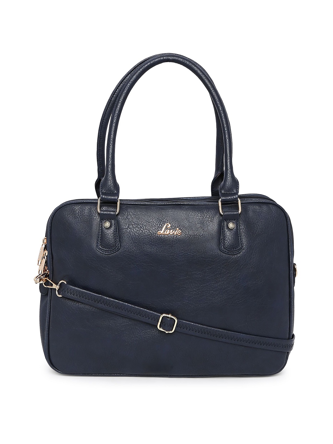 

Lavie Navy Blue Solid Shoulder Bag