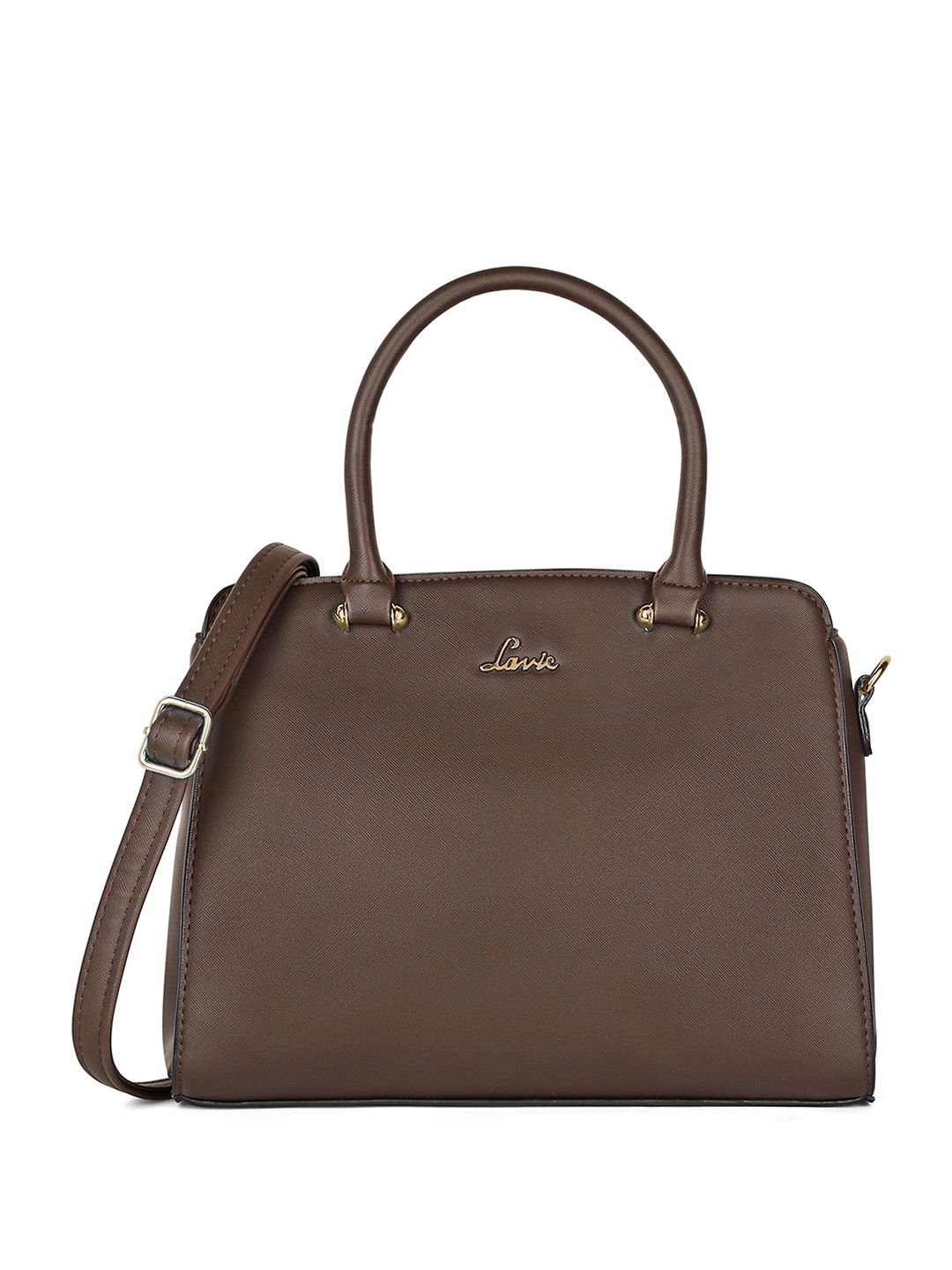 

Lavie Ushawu Women Brown Medium Satchel Bag, Coffee brown