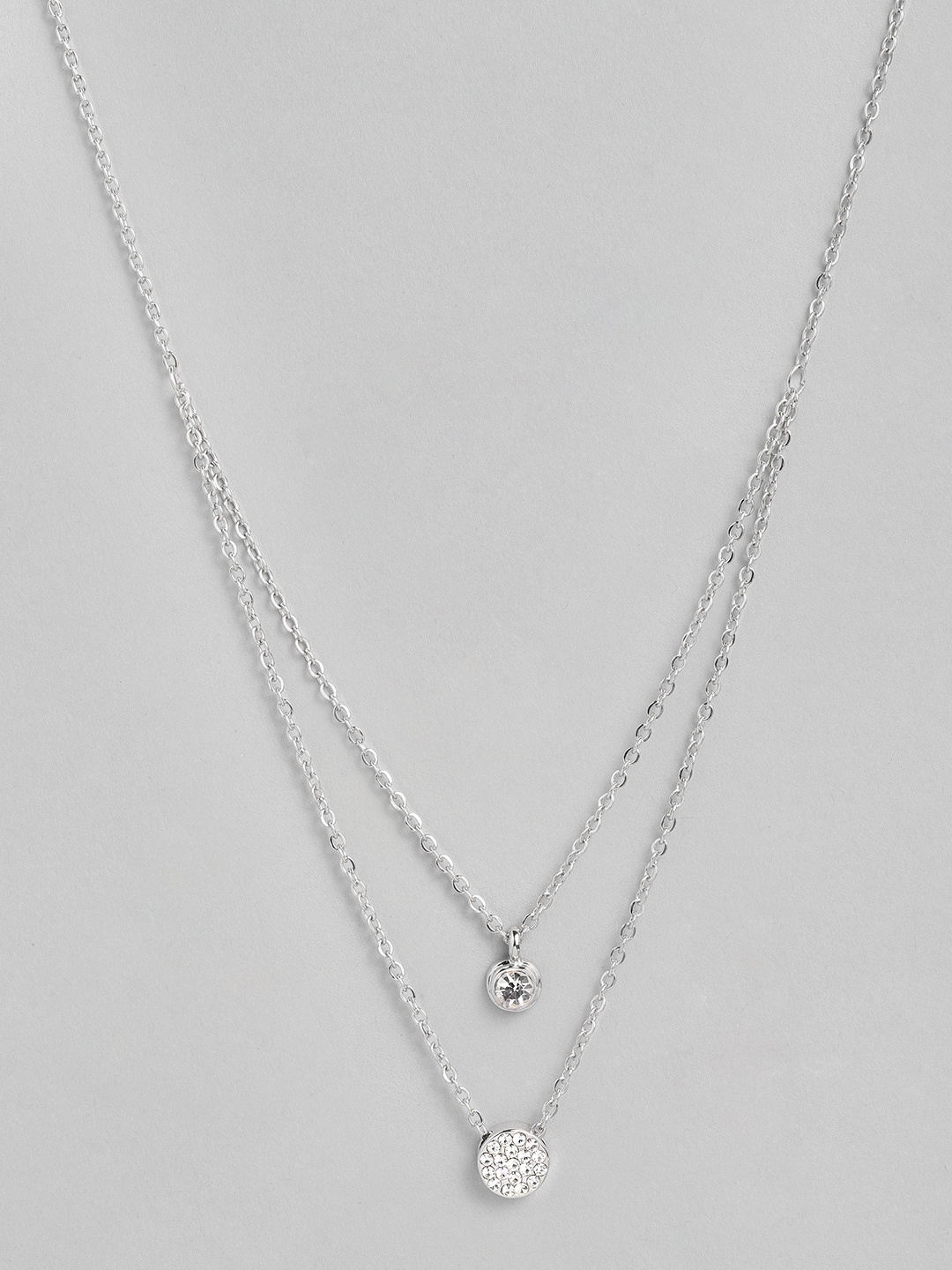 

justpeachy Silver Plated Layered Chain