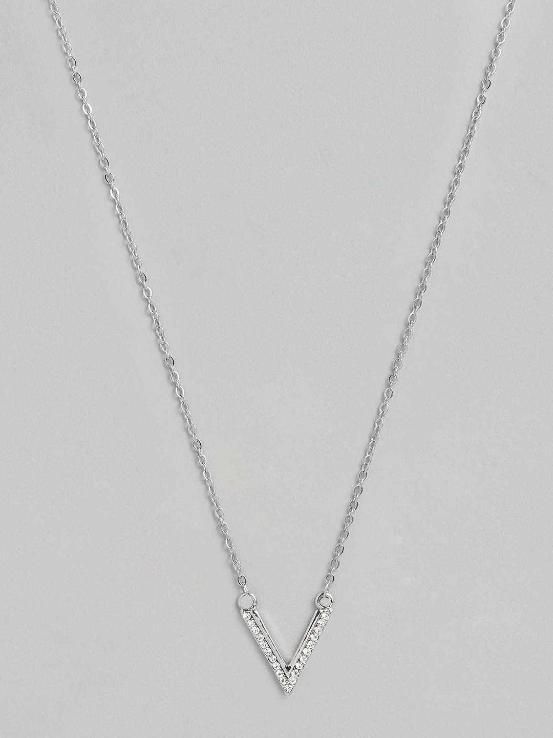 

justpeachy Silver Plated V-Shaped Chain