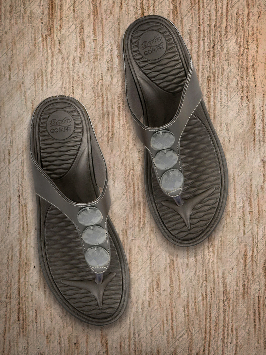 

Bata comfit Women Black Solid Sandals