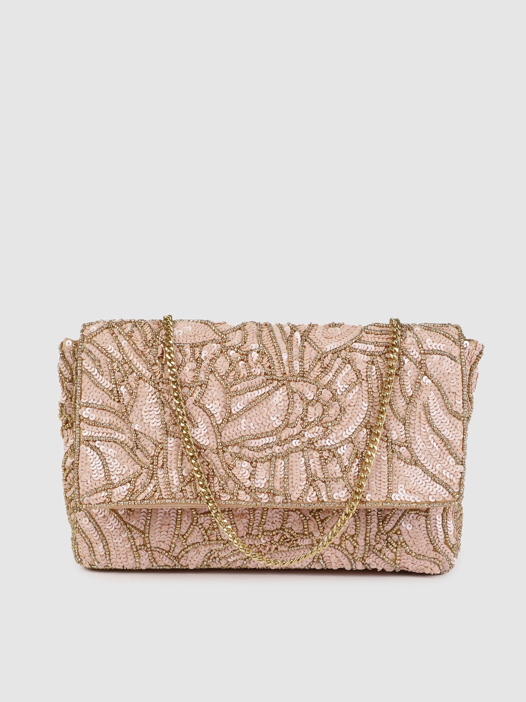 

Accessorize Pink Sequinned & Beaded Envelope Clutch