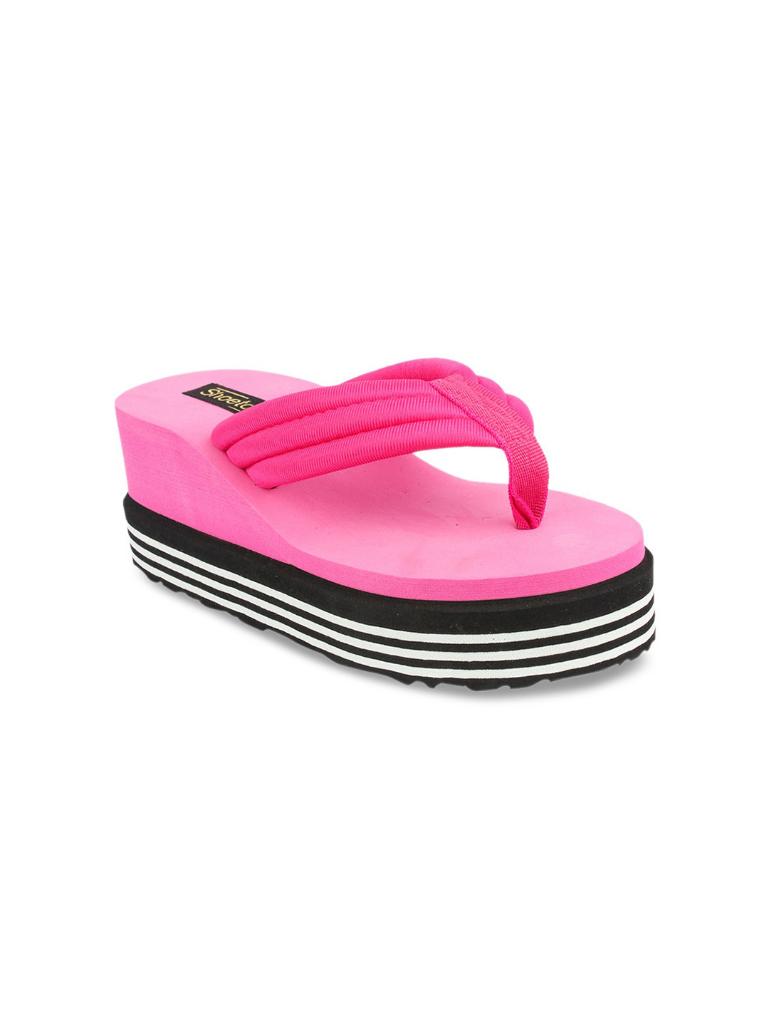 

Shoetopia Girls Pink Striped Wedges