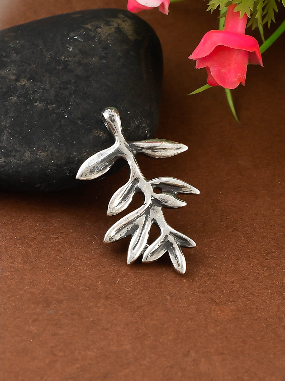 

Silvermerc Designs Oxidized Silver-Plated Sterling Silver Handcrafted Pendant