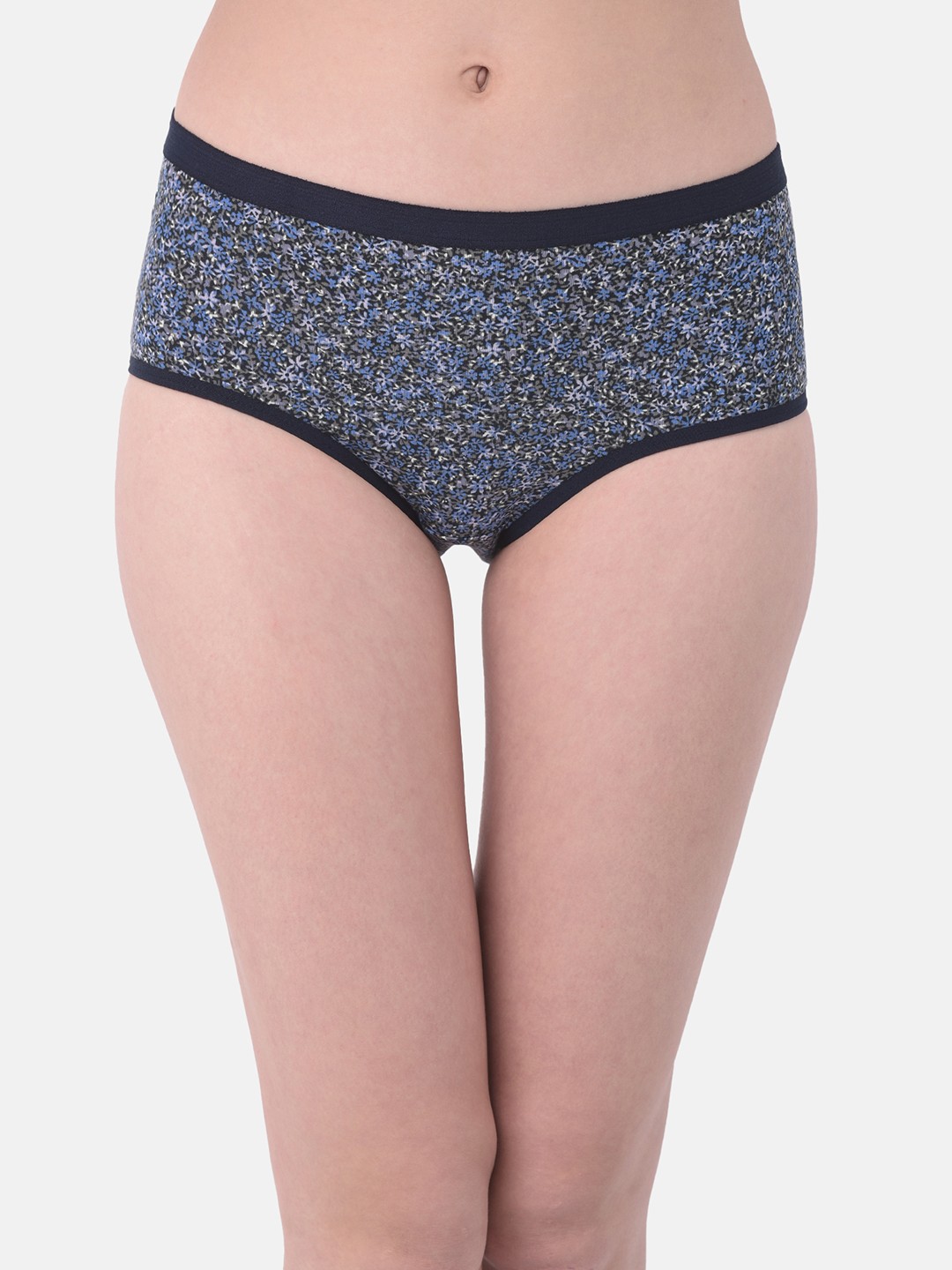 

Clovia Women Black & Blue Floral Printed Hipster Briefs PN3450S13