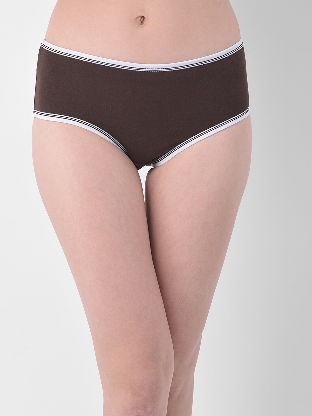 

Clovia Women Cotton Hipster Briefs, Brown