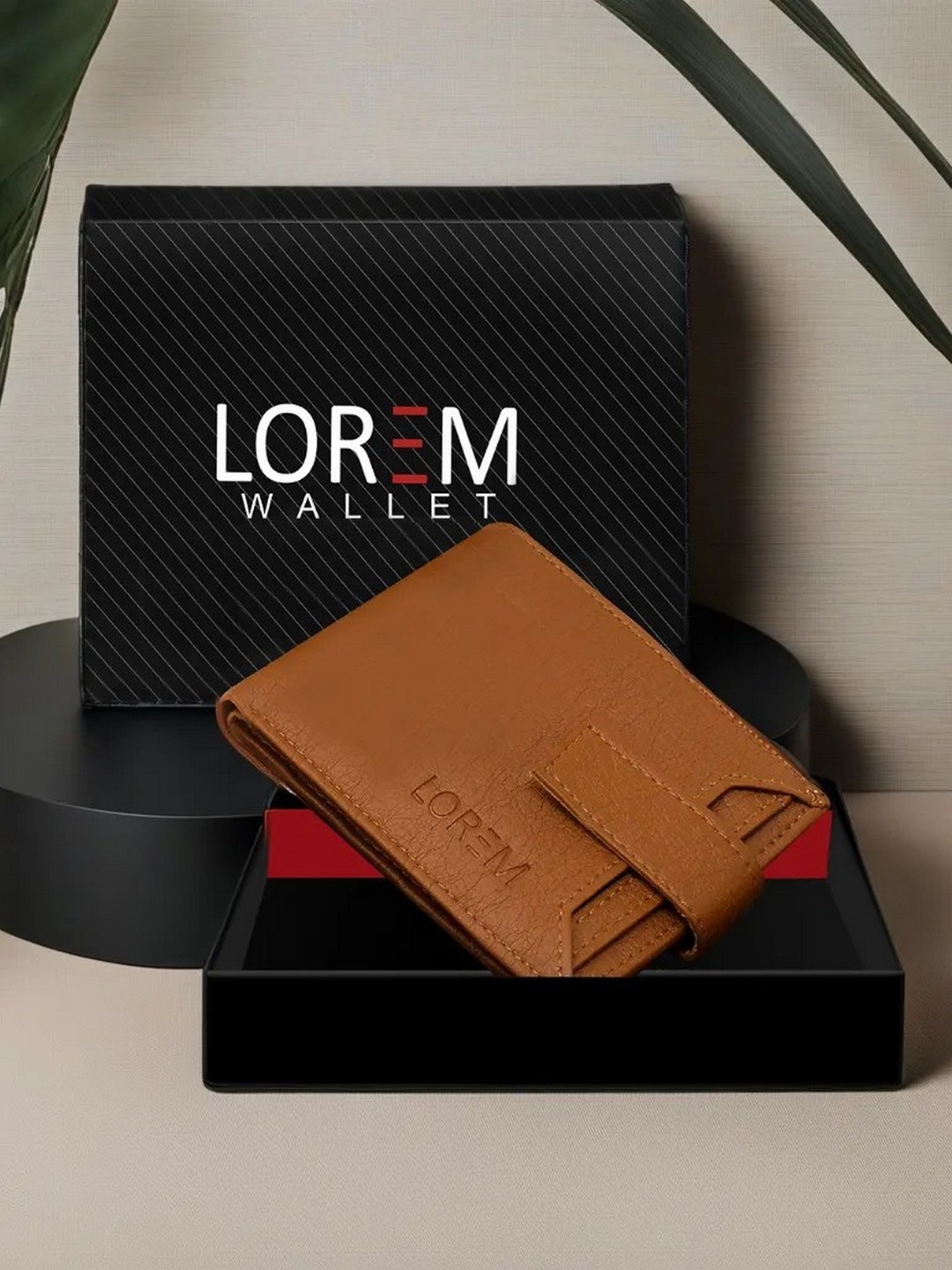 

LOREM Men Tan Textured Two Fold Wallet