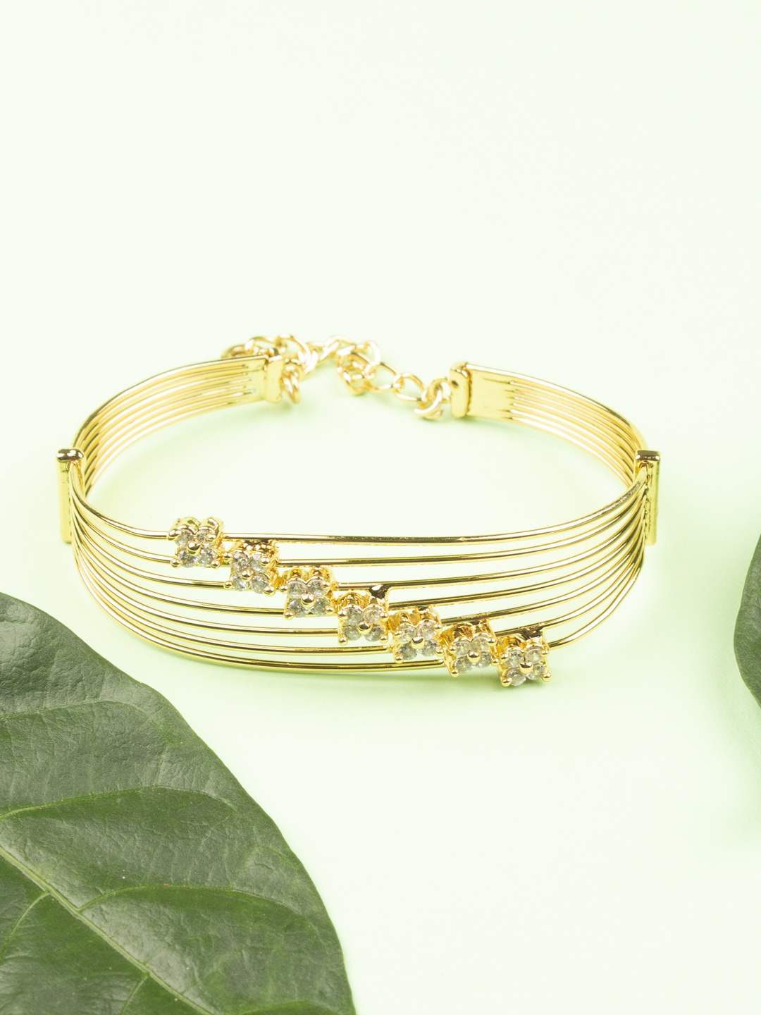 

AccessHer Gold-Plated Studded Cuff Bracelet