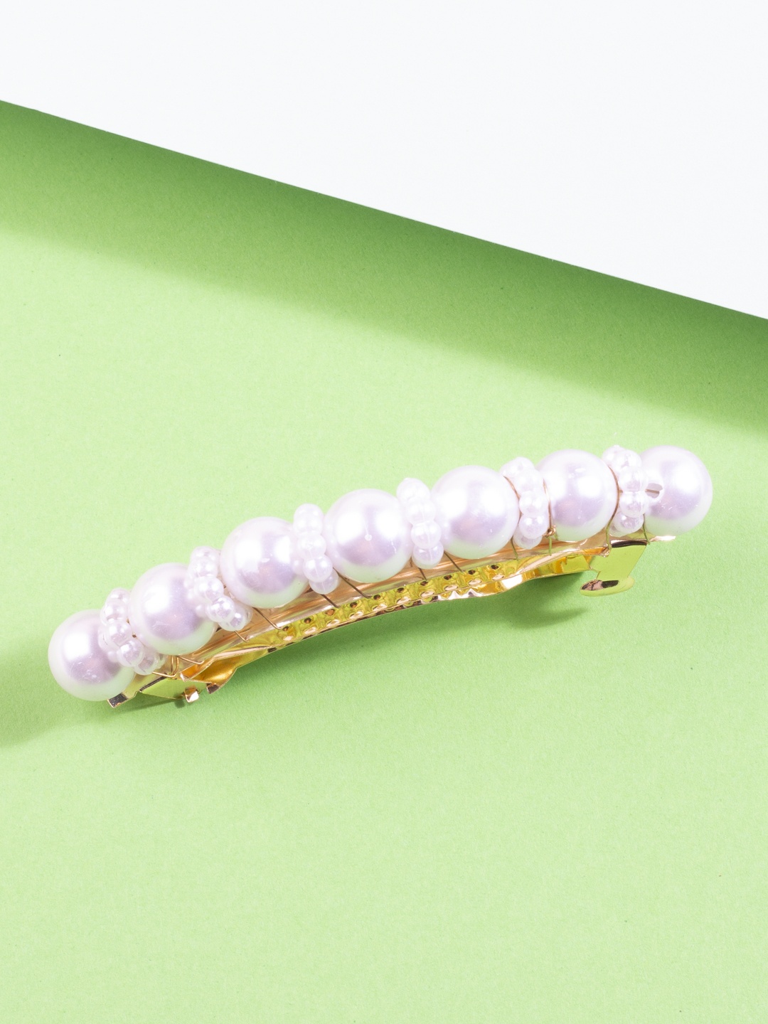 

AccessHer Gold-Toned Embellished French Barrette