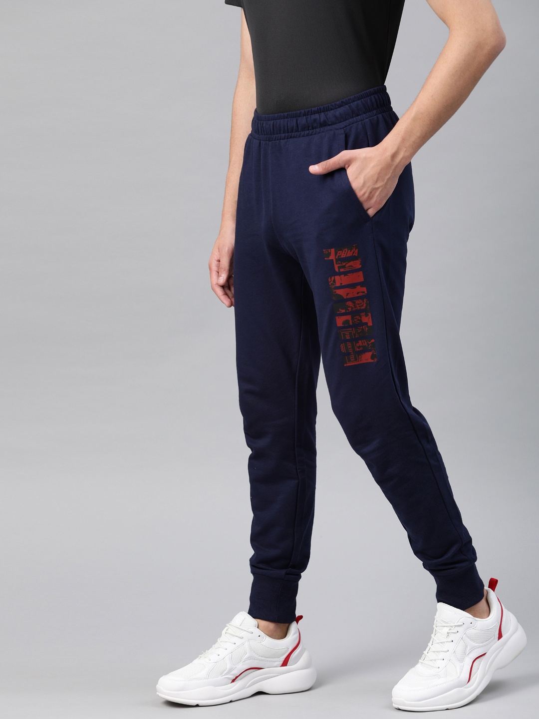 

Puma Men's Navy Blue Solid Track Pants