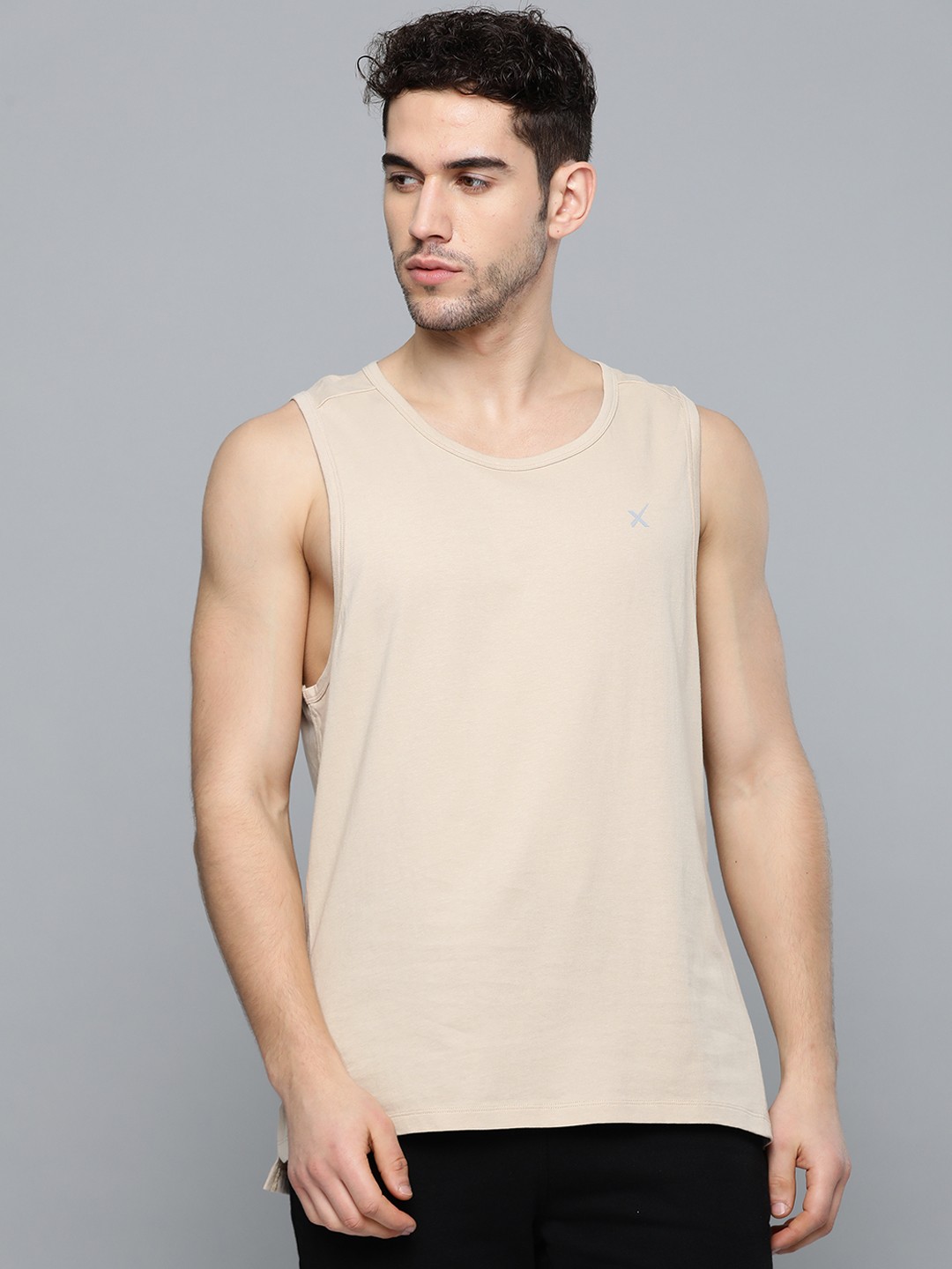 

HRX By Hrithik Roshan Men Myrobolan Typographic Organic Cotton Antimicrobial Antimicrobial Yoga Sustainable Tshirt, Beige