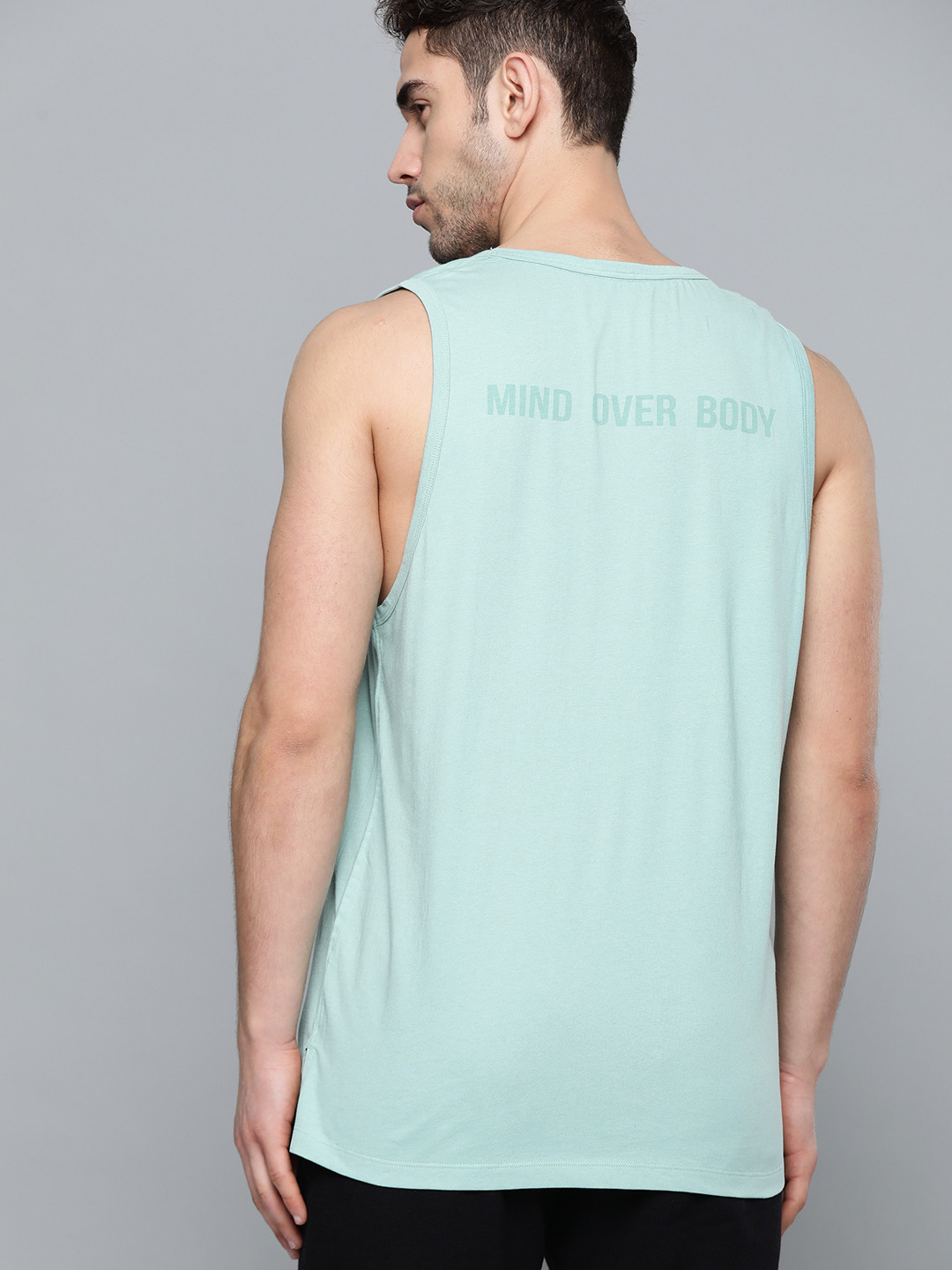 

HRX By Hrithik Roshan Men Aquifier Typographic Organic Cotton Antimicrobial Antimicrobial Yoga Sustainable Tshirt, Blue