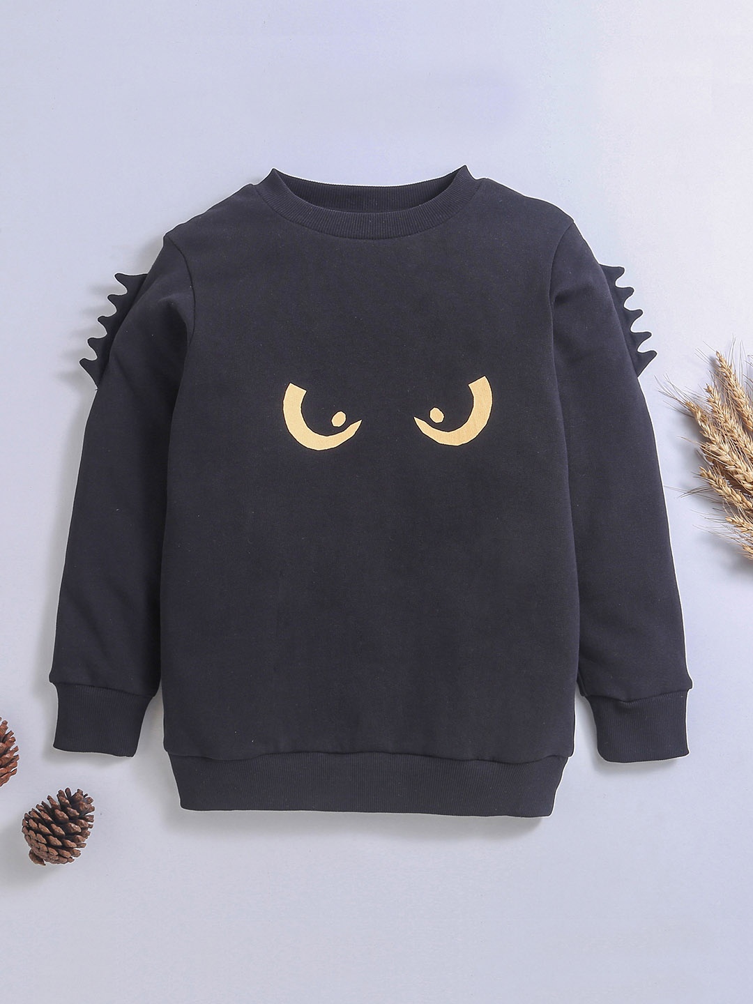 

Nino Bambino Kids Organic Cotton Black Printed Sustainable Sweatshirt
