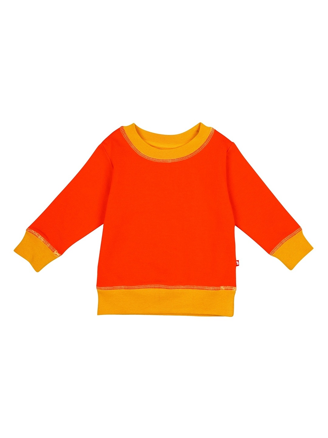 

Nino Bambino Unisex Organic Cotton Kids Orange Solid Sustainable Sweatshirt