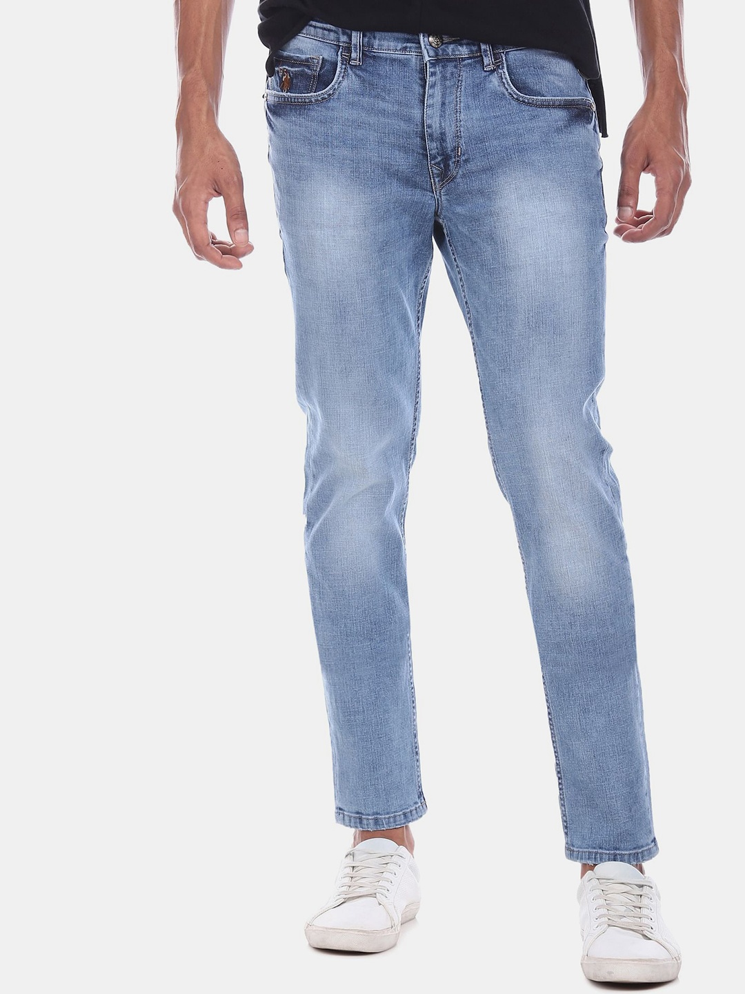 

U.S. Polo Assn. Denim Co. Men Blue Slim Fit Mid-Rise Clean Look Jeans