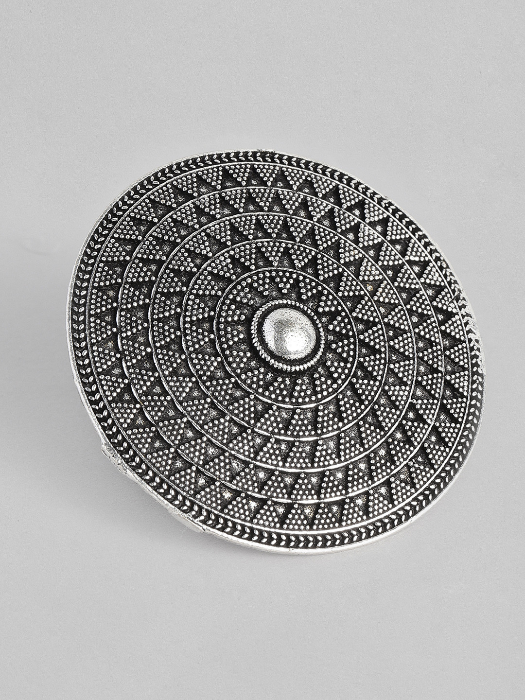 

justpeachy Women Oxidised Silver-Toned Ring