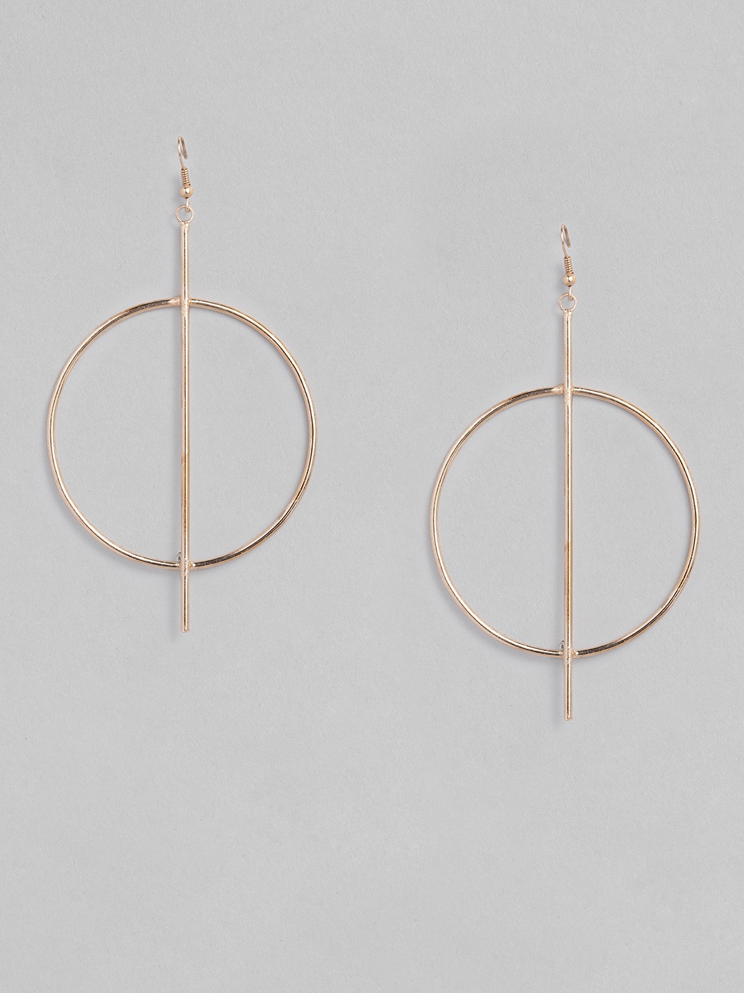 

justpeachy Gold-Plated Circular Hoop Earrings