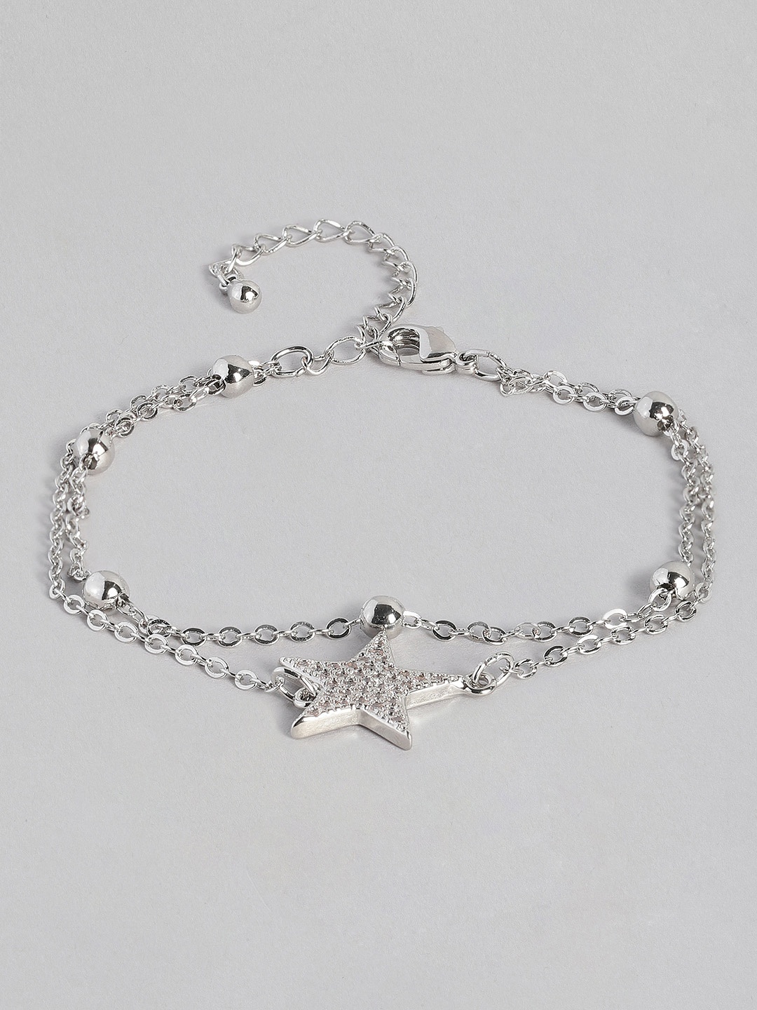 

Sepia Women Silver-Plated Wraparound Bracelet