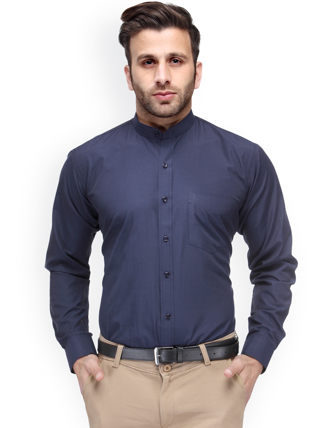 

Hancock Navy Slim Fit Formal Shirt, Navy blue