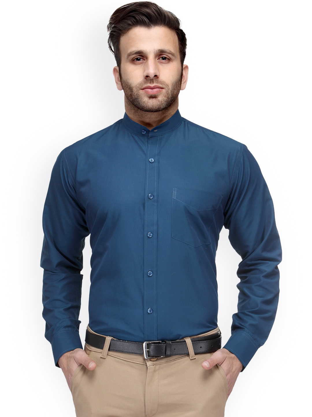 

Hancock Blue Slim Fit Formal Shirt