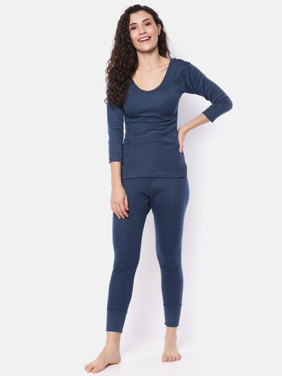 

Dollar Women Navy Blue Solid Thermal Set