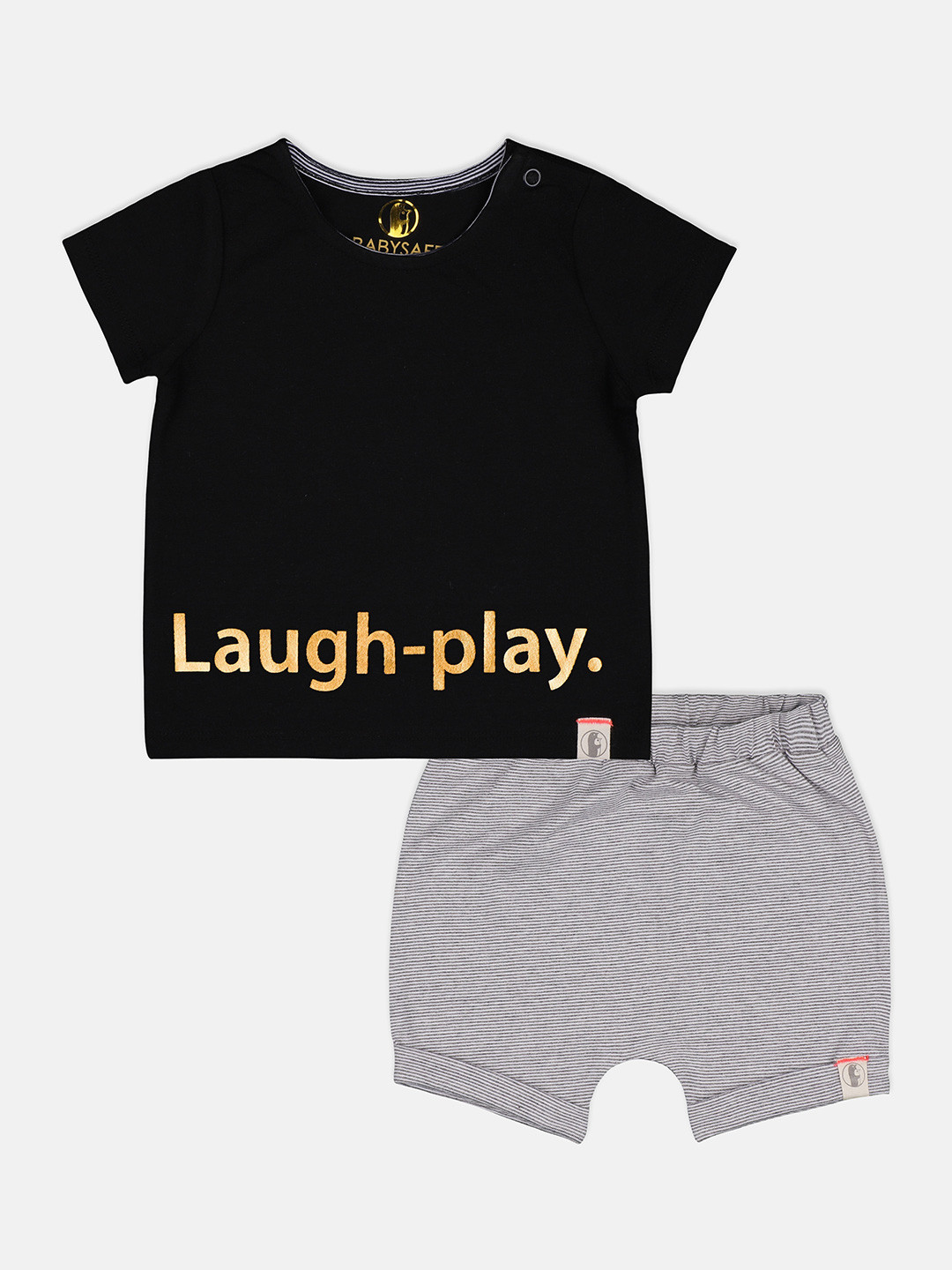 

Babysafe Boys Black & White Printed Clothing Set
