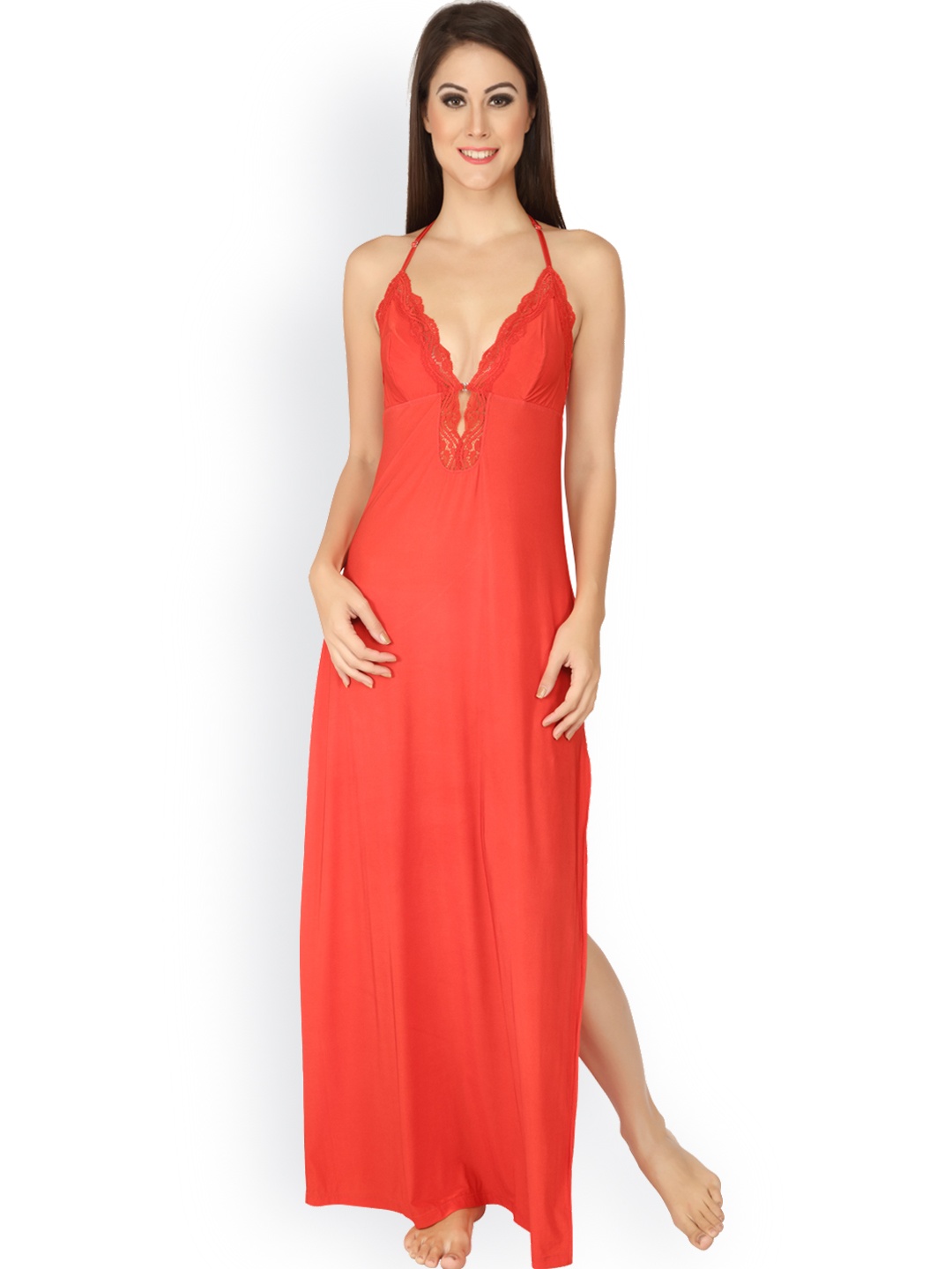 

Soie Red Maxi Nightdress NT-24REDM