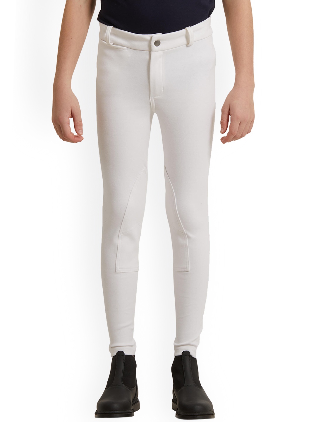 

FOUGANZA By Decathlon Unisex Kids White Skinny Fit Solid Regular Trousers