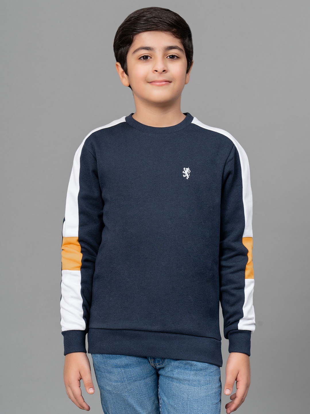 

Red Tape Boys Navy Blue Solid Sweatshirt