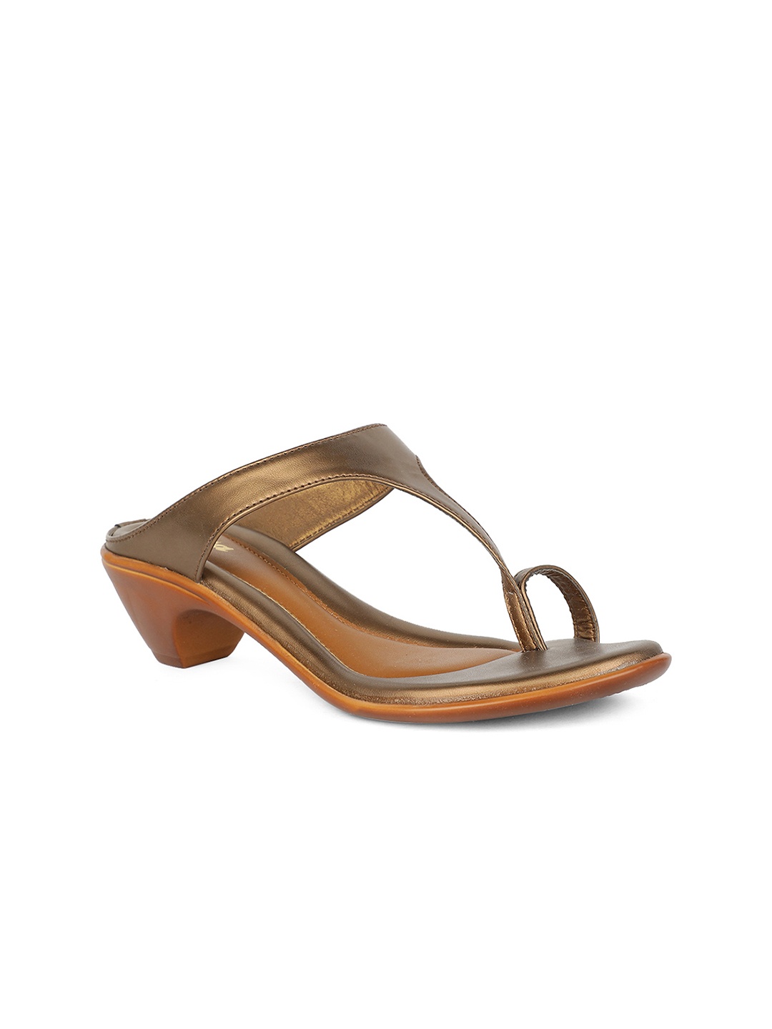 

Bata Women Gold-Toned Solid Heels