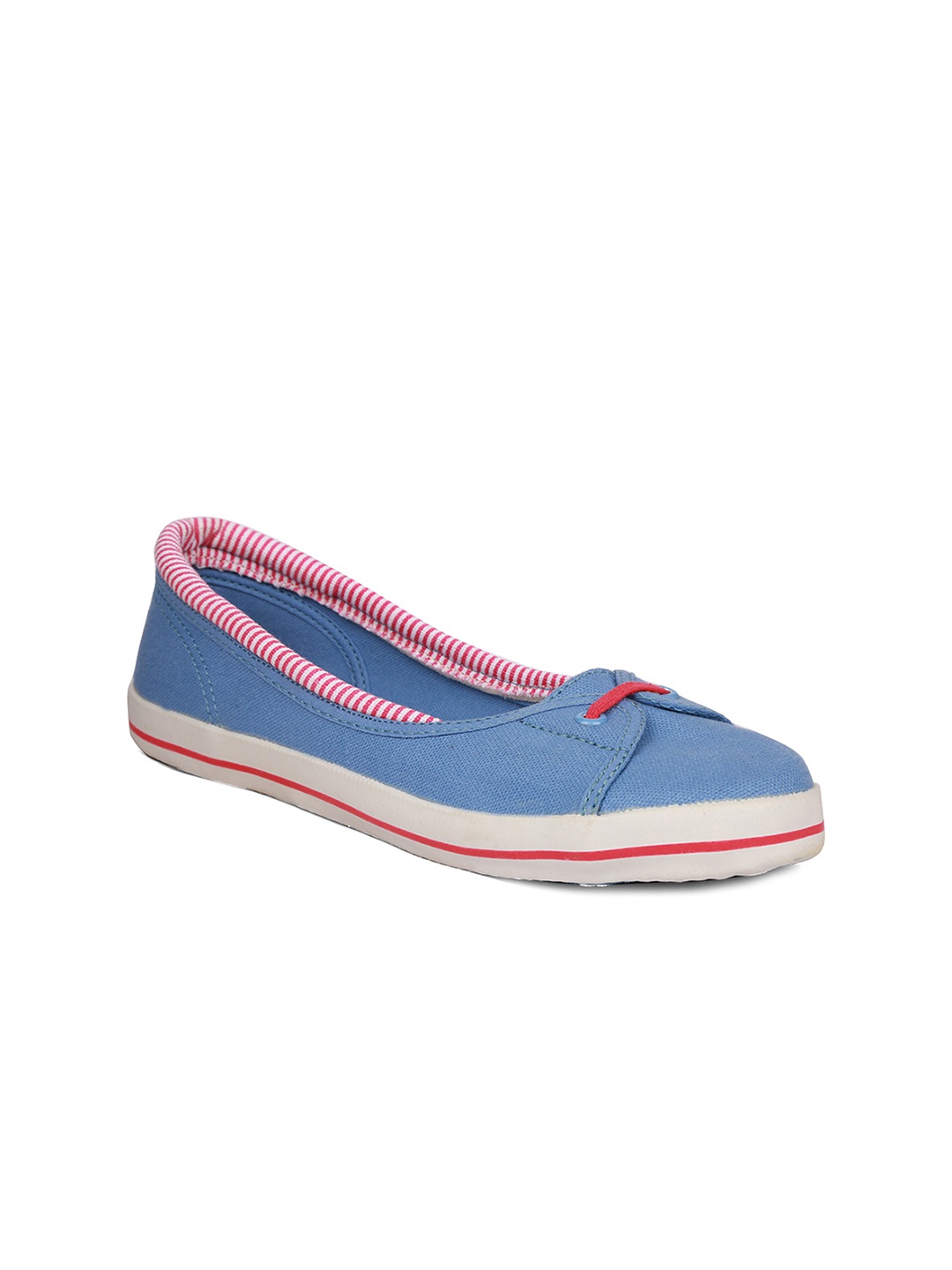 

Bata Women Blue Solid Fabric Ballerinas