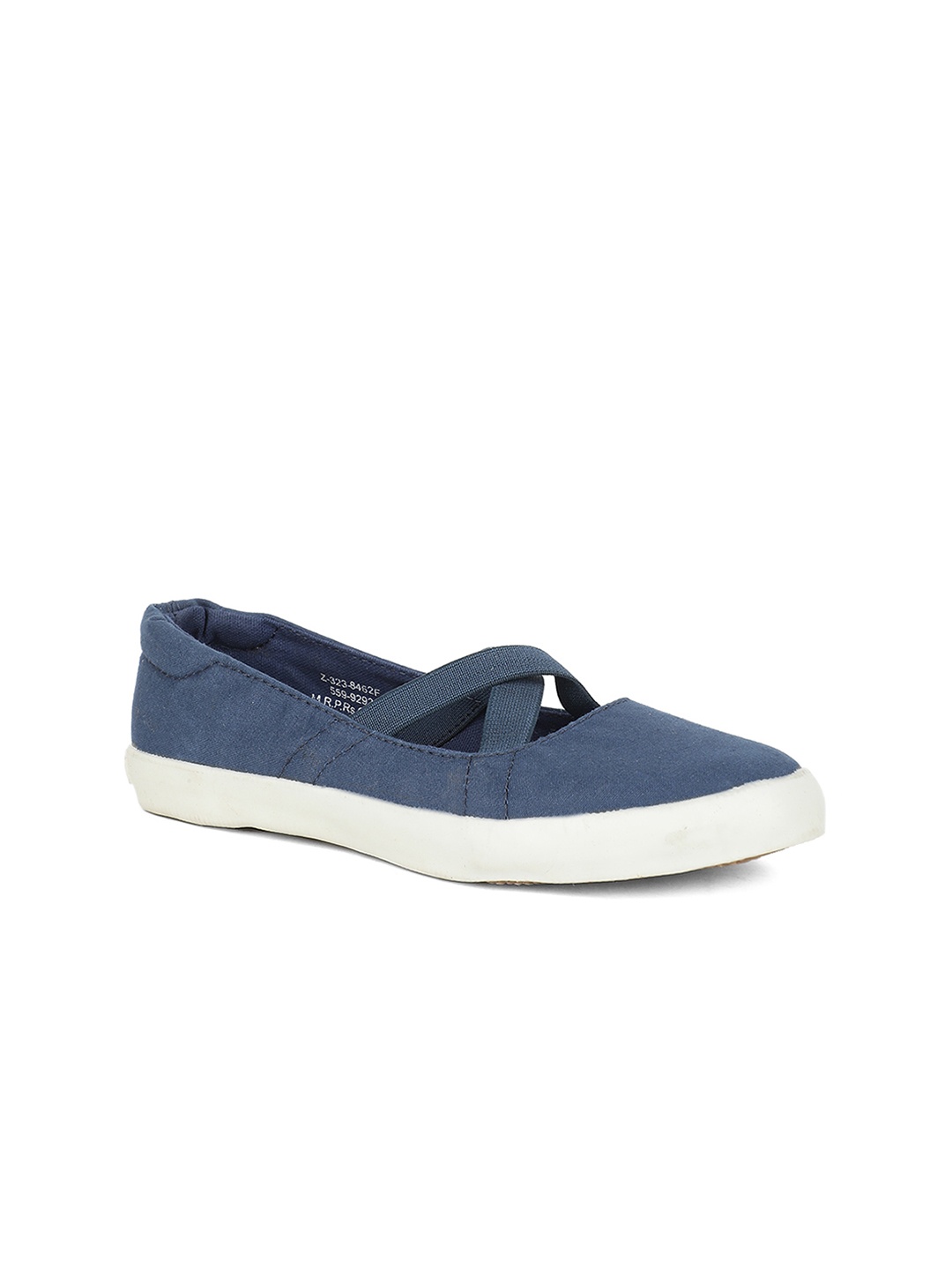 

Bata Women Blue Solid Fabric Ballerinas