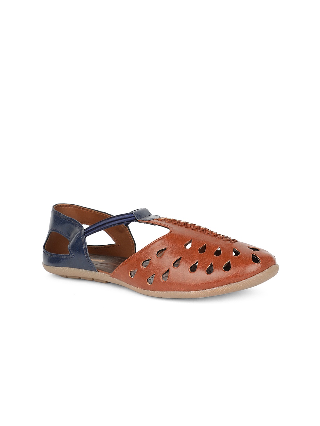 

Bata Women Brown Colourblocked PU Ballerinas