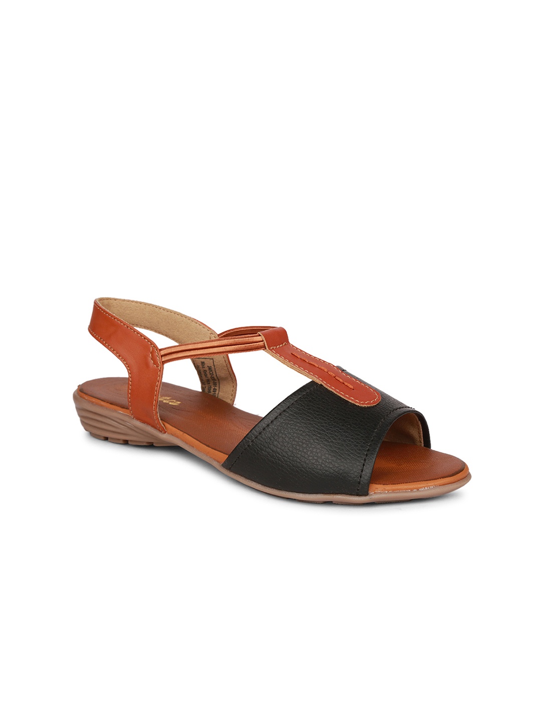 

Bata Women Black & Brown Solid Sandals