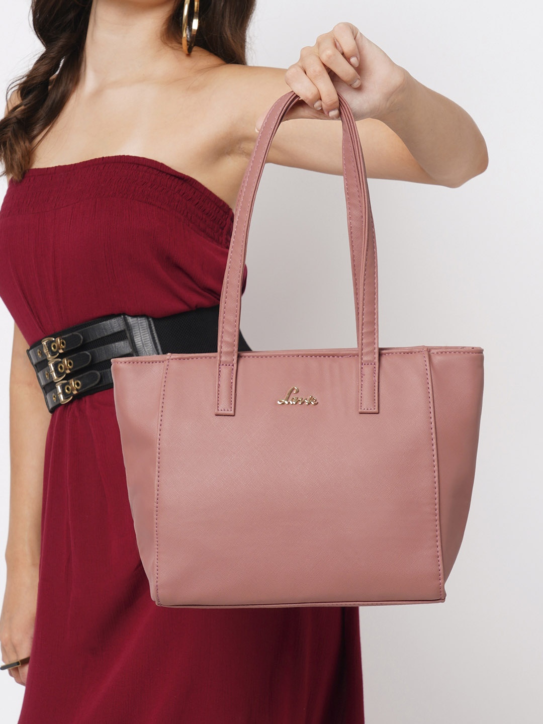 

Lavie Pink Solid Shoulder Bag