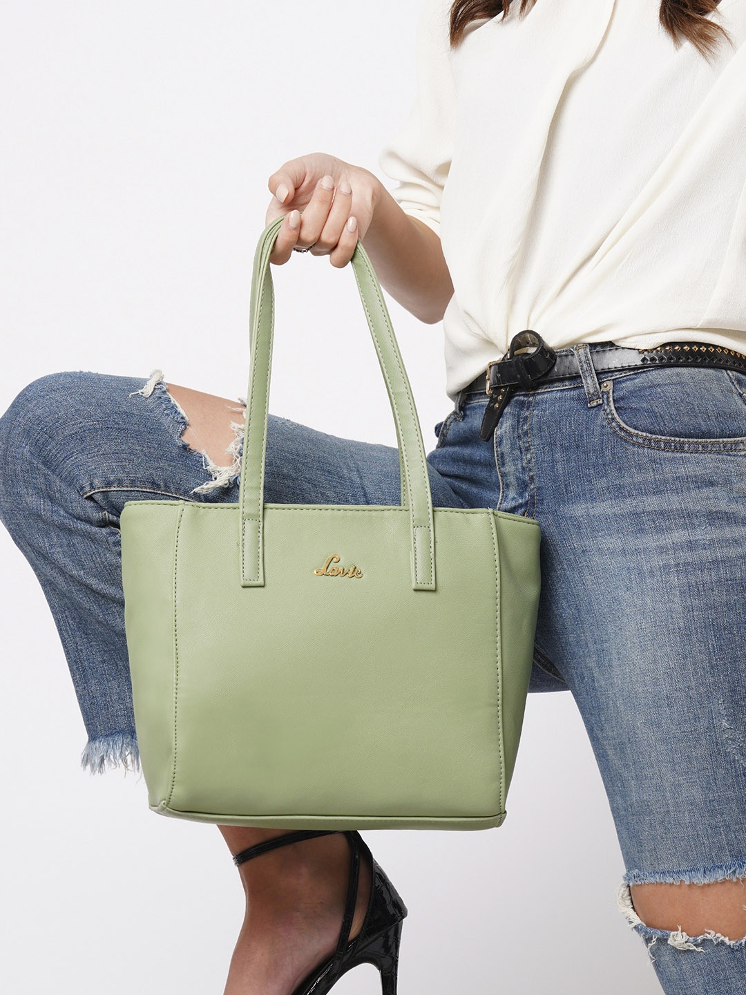 

Lavie Green Solid Shoulder Bag