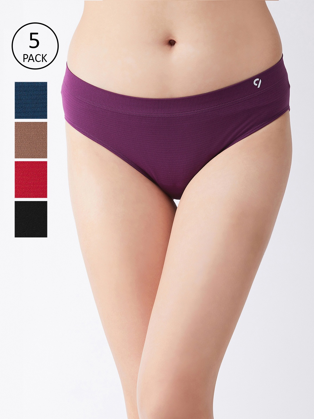 

C9 AIRWEAR Women Pack of 5 Seamless Solid Hipster Briefs, Multi