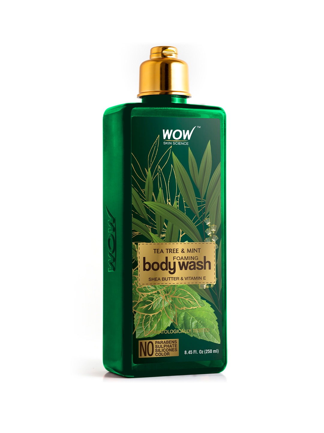 

WOW SKIN SCIENCE Tea Tree & Mint Foaming Body Wash - 250 ml, Brown