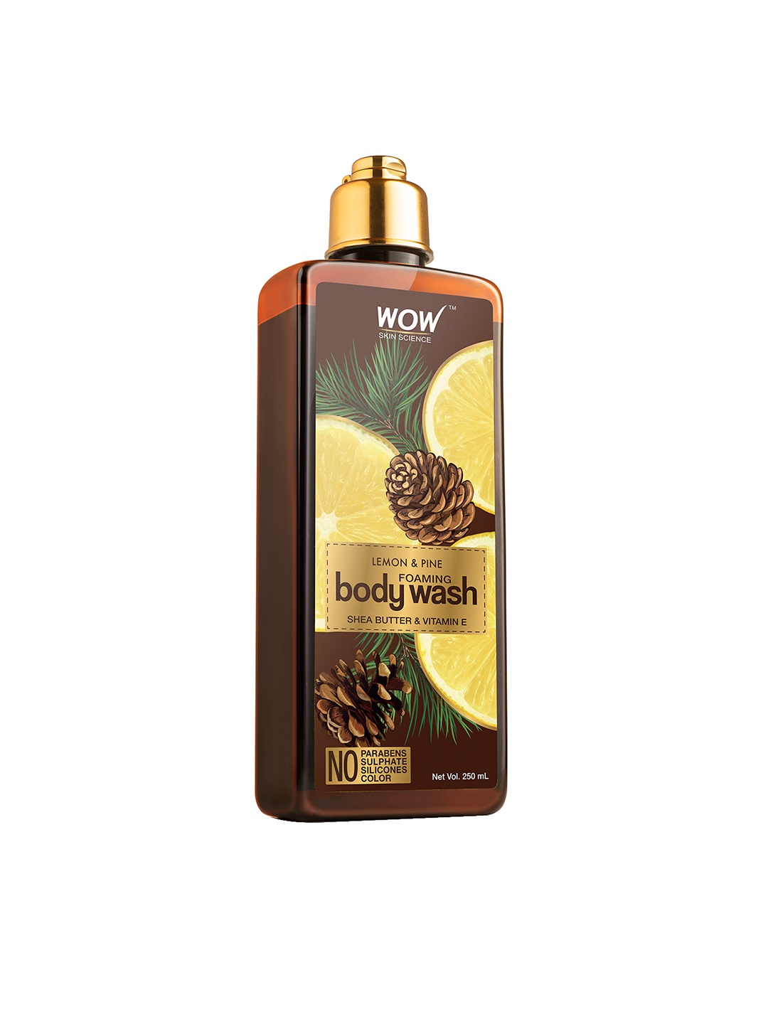 

WOW Skin Science Lemon & Pine Foaming Body Wash - 250mL, Brown